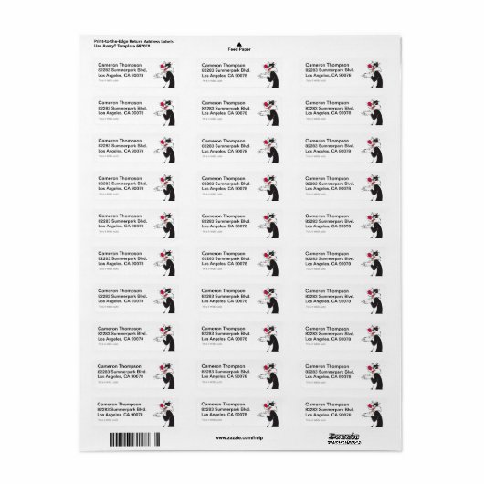 SYLVESTER™ Rubberen Etiket (Full Sheet)