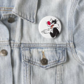 SYLVESTER™ Rubberen Ronde Button 5,7 Cm (In situ)