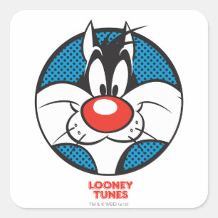 SYLVESTER™ Stippenpictogram Vierkante Sticker