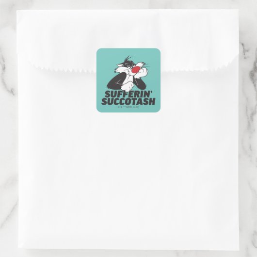 SYLVESTER™ "Sufferin" Succotash" Vierkante Sticker (Tas)