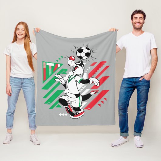 SYLVESTER™ Team Italië Voetbal Grafisch Fleece Deken (In situ)