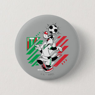 SYLVESTER™ Team Italië Voetbal Grafisch Ronde Button 5,7 Cm