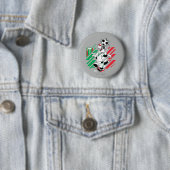 SYLVESTER™ Team Italië Voetbal Grafisch Ronde Button 5,7 Cm (In situ)