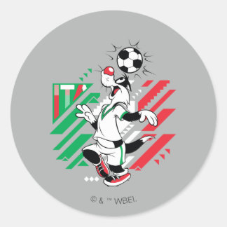 SYLVESTER™ Team Italië Voetbal Grafisch Ronde Sticker