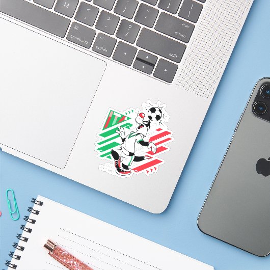 SYLVESTER™ Team Italië Voetbal Grafisch Sticker (Laptop met iPhone)