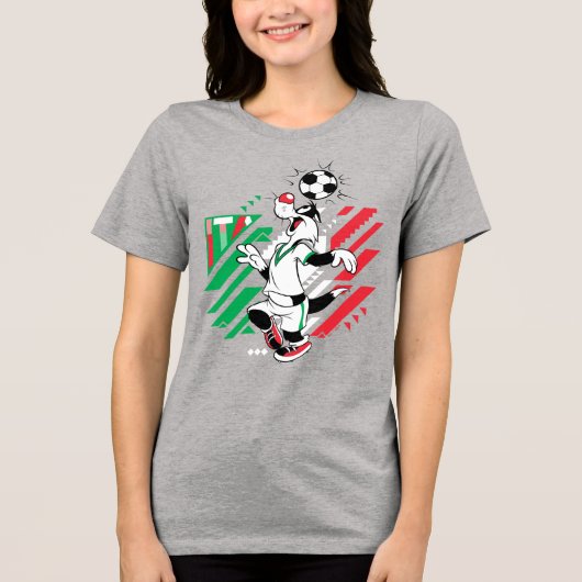 SYLVESTER™ Team Italië Voetbal Grafisch Tri-Blend Shirt (Voorkant)