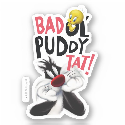 SYLVESTER™ & TWEETY™- Bad Ol' Puddy Tat Sticker (Voorkant)