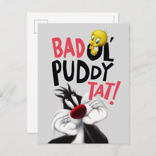 SYLVESTER™ & TWEETY™ - Gemiddelde Ol' Puddy Tat Briefkaart (Voorkant / Achterkant)