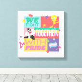 SYLVESTER™ & TWEETY™| We Fight Together With Pride Canvas Afdruk (Insitu (Houten vloer))