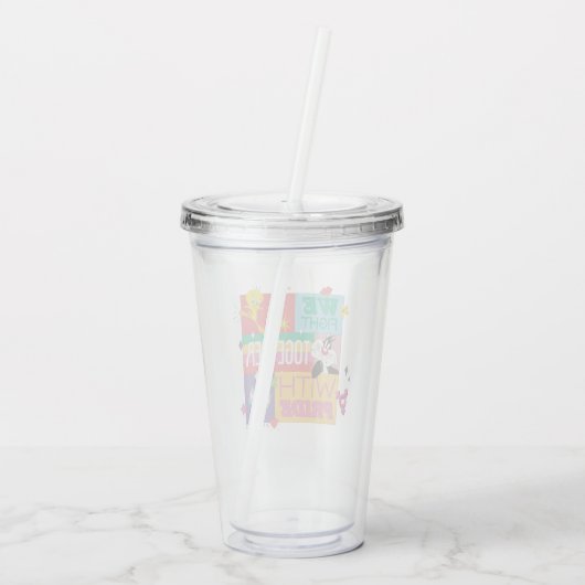 SYLVESTER™ & TWEETY™| We vechten samen met trots Acryl Drinkbeker (Achterkant)