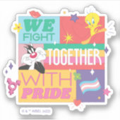SYLVESTER™ & TWEETY™| We vechten samen met trots Sticker (Voorkant)