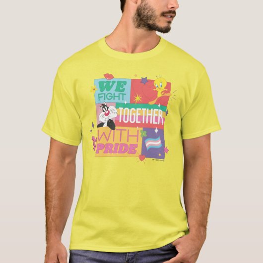 SYLVESTER™ & TWEETY™| We vechten samen met trots T-shirt (Voorkant)