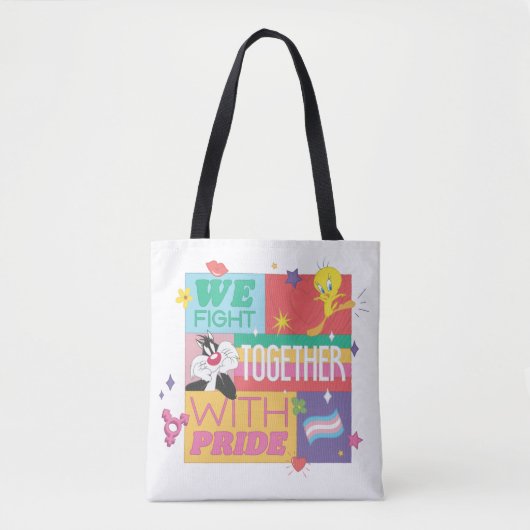 SYLVESTER™ & TWEETY™| We vechten samen met trots Tote Bag (Voorkant)