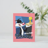 SYLVESTER™ & TWEETY™ "We'll Play Sandwich" Briefkaart (Staand voorkant)