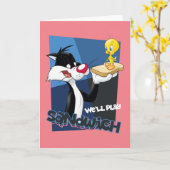 SYLVESTER™ & TWEETY™ "We'll Play Sandwich" Kaart (Gele Bloem)