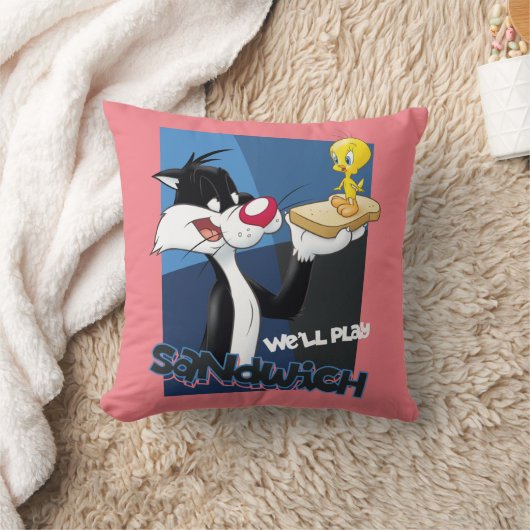 SYLVESTER™ & TWEETY™ "We'll Play Sandwich" Kussen (Deken)