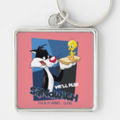 SYLVESTER™ & TWEETY™ "We'll Play Sandwich" Sleutelhanger (Voorkant)