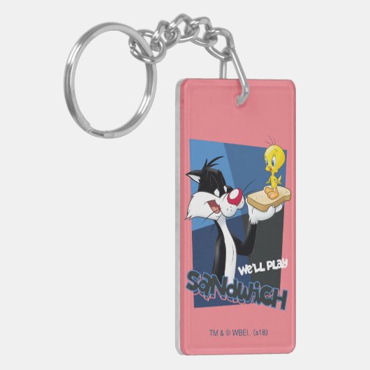 SYLVESTER™ & TWEETY™ "We'll Play Sandwich" Sleutelhanger (Voorkant Links)