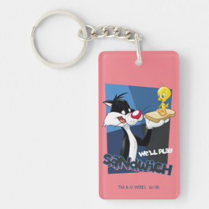 SYLVESTER™ & TWEETY™ "We'll Play Sandwich" Sleutelhanger