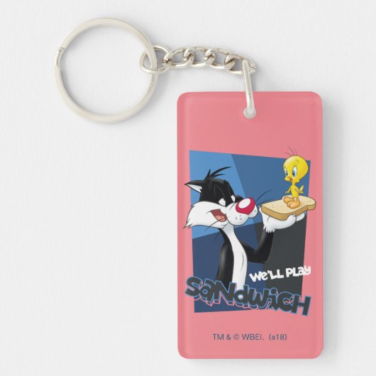 SYLVESTER™ & TWEETY™ "We'll Play Sandwich" Sleutelhanger (Voorkant)