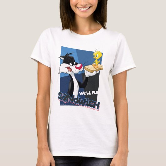 SYLVESTER™ & TWEETY™ "We'll Play Sandwich" T-shirt (Voorkant)
