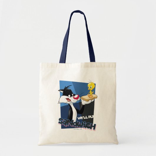 SYLVESTER™ & TWEETY™ "We'll Play Sandwich" Tote Bag (Voorkant)
