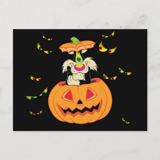 SYLVESTER™ Verstopt in een Jack-o-Lantern Uitnodiging Briefkaart (Voorkant)