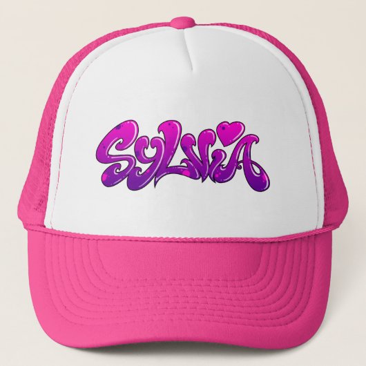 SYLVIA Graffiti Name - Trucker Pet (Voorkant)