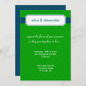 Sylvia in Green en Navy Kaart (Voorkant / Achterkant)