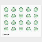 Sylvia Name Clover Boho Rainbow Vierkante Sticker (Vel)