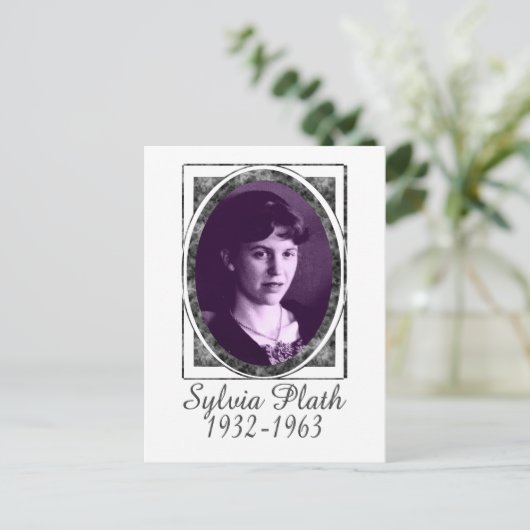 Sylvia Plath Briefkaart (Staand voorkant)