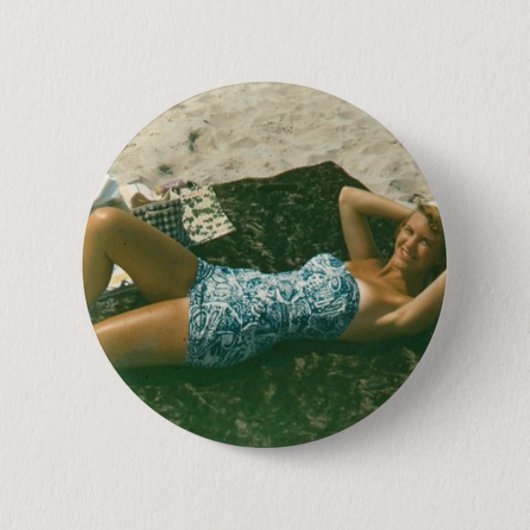 sylvia plath-knop ronde button 5,7 cm (Voorkant)