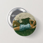 sylvia plath-knop ronde button 5,7 cm (Voorkant /achterkant)