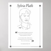 Sylvia Plath Writing Quote Poster (Voorkant)