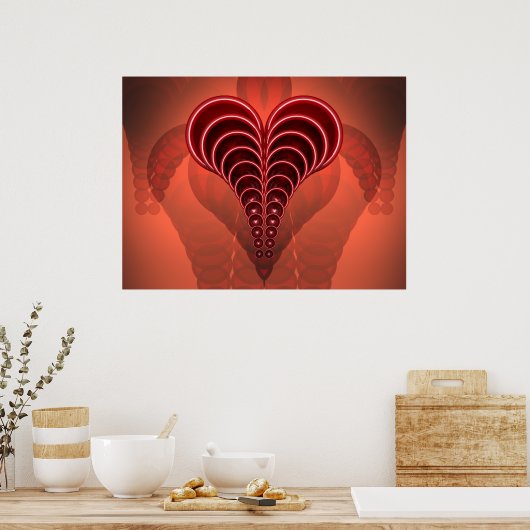 Sylvia's hart I Poster (Keuken)