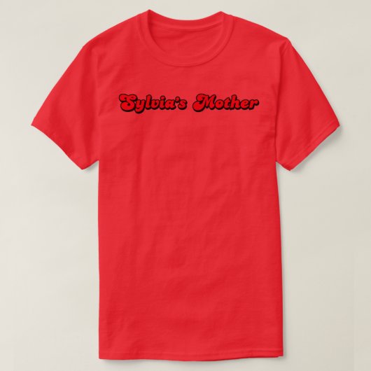 Sylvias Red Seventies moeder T-shirt (Design voorkant)