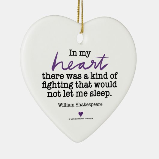 SylviasStory Heart Shakespeare Ornament (Rechts)