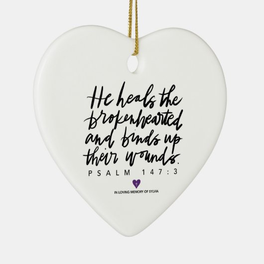 SylviasStory Psalm 147:3 Ornament hart (Rechts)