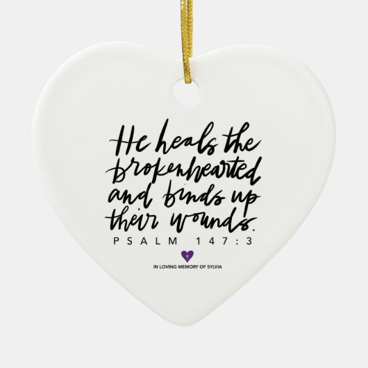 SylviasStory Psalm 147:3 Ornament hart (Voorkant)