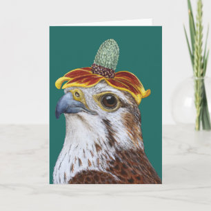 Sylvie the prairie falcon Folded Wenskaart Kaart