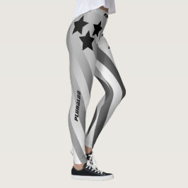 Symanse monogramme zwarte grijze verloopgym leggings