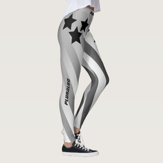 Symanse monogramme zwarte grijze verloopgym leggings (Rechts)