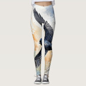 Symbiotic Sky Dancer: Graceful Swift Bird Leggings (Voorkant)