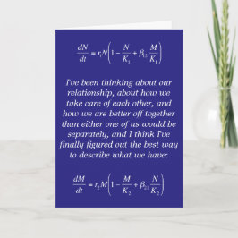 Symbiotisch relatie Grappig nerdy romantische kaar Feestdagen Kaart