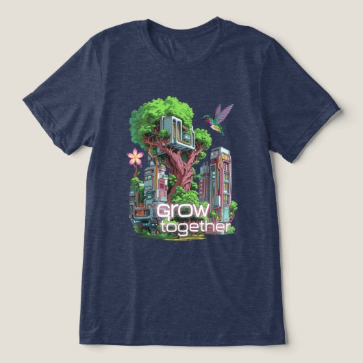 symbiotische stad Tri-Blend shirt (Design voorkant)