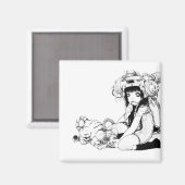 Symbiotische Vrienden Vierkante Magneet (Voorkant / Achterkant)