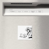 Symbiotische Vrienden Vierkante Magneet (Insitu (Vaatwasser))