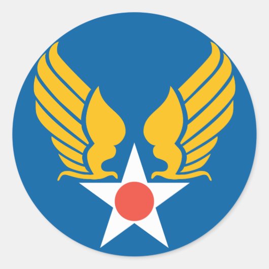 Symbische strijdkrachten ronde sticker (Voorkant)