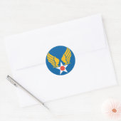 Symbische strijdkrachten ronde sticker (Envelop)
