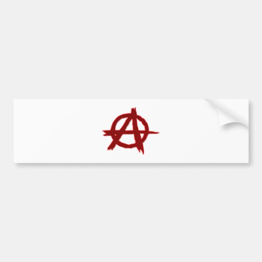 Symbol anarchie anarchy bumpersticker (Voorkant)